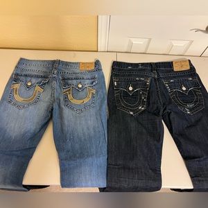 Lot of two True Religion jeans size 38.